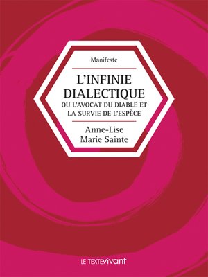 cover image of L'infinie dialectique